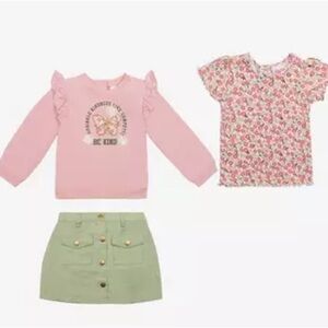 Little Lass 3 piece skirt sweater set